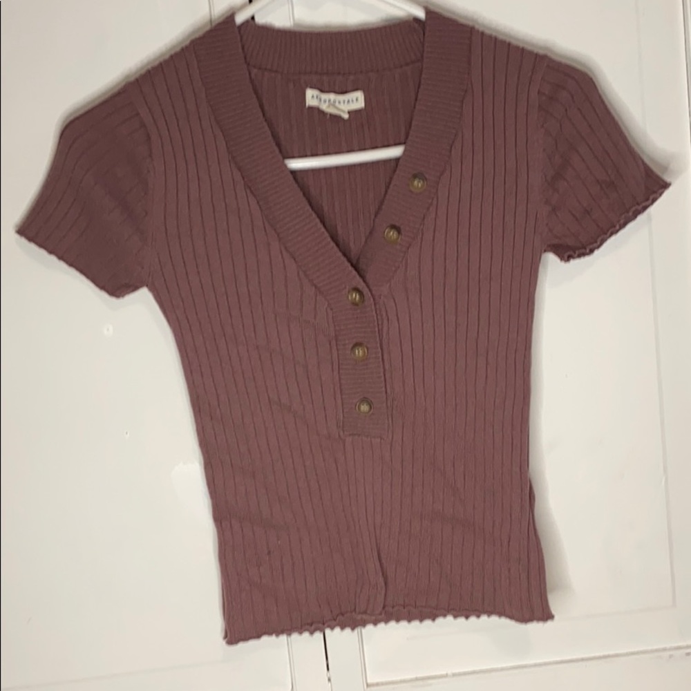 Mauve tight fitting Aeropostale shirt
